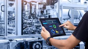 Operations leader reviewing plant performance and cost data